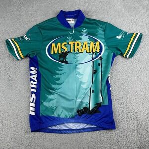 Revi Cycling Jersey Mens Large MSTRAM Moose Tree Lighthouse Outdoor Bike Shirt